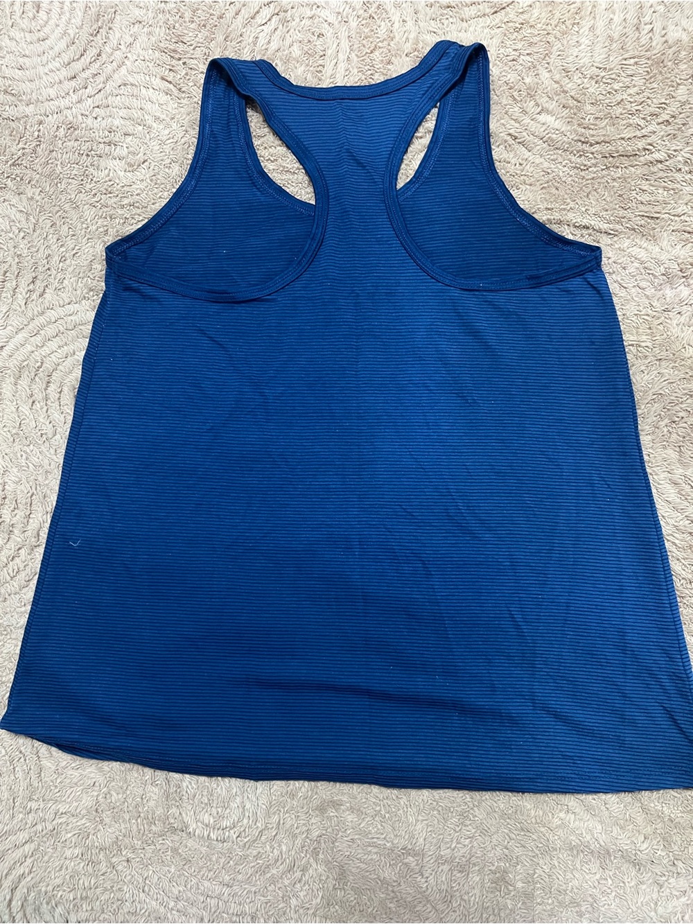 Athletic Works Blue Ribbed Racerback Tank